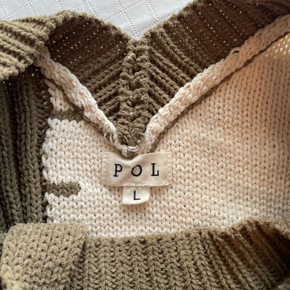 POL Colorblock Knit Balloon Sleeves Sweater - Picture 3 of 7